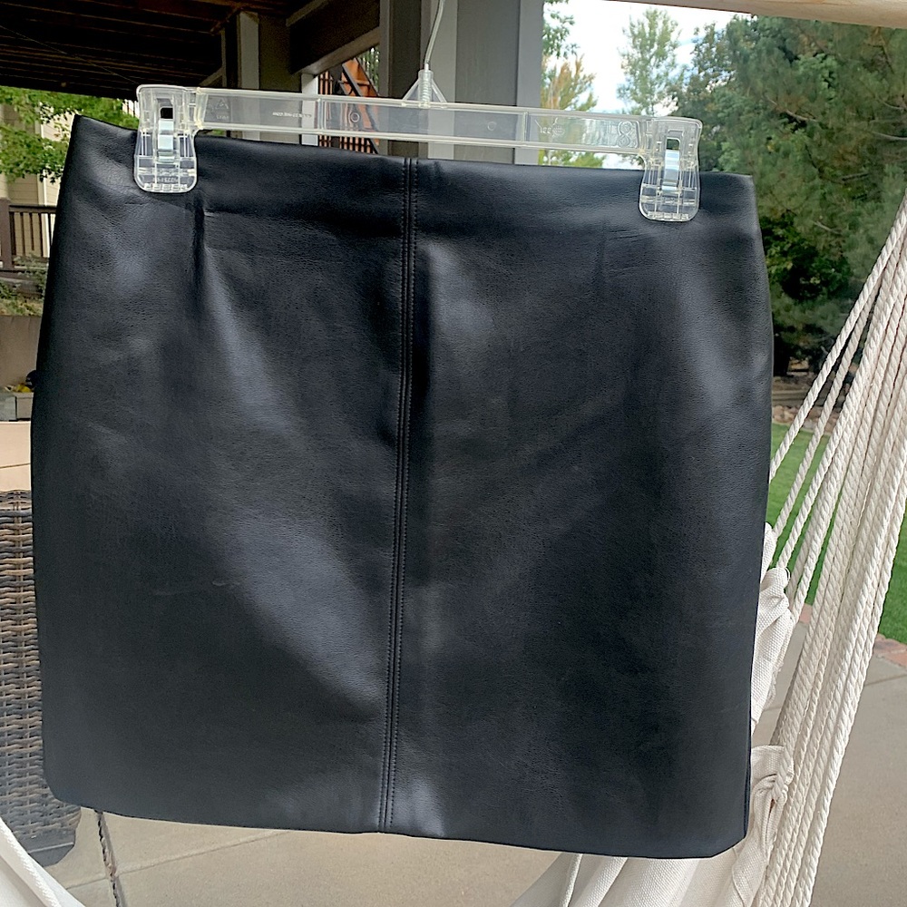 Black Leather mini skirt. Hollister